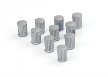 OO Scale Traditional Dustbins 10pcs (Pre-Built)