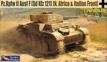 Pz.kpfw II (Sd.Kfz. 121) Ausf. F (North Africa & Italian Front) 1/16 Plastic Model Kit