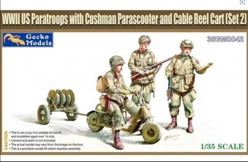 US Paratroops with M53 Scooter Cushman 1/35 Plastic Model Kit