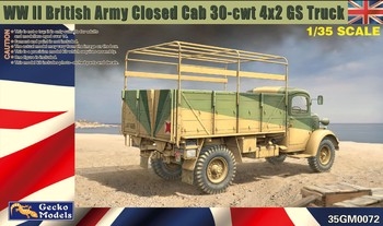 WWII British Army Closed Cab 30-cwt 4×2 GS Truck 1/35 Plastic Model Kit