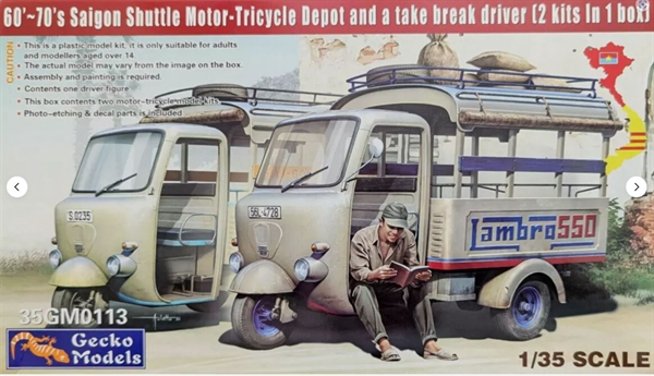 60′-70’s Saigon Shuttle Motor-Tricycle + Figure