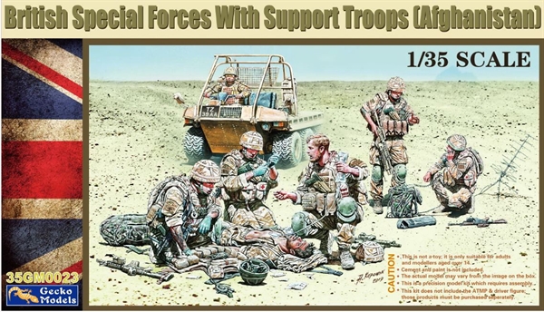 British Special Forces with Support Troops (Afghanistan) 1/35 Plastic Model Kit