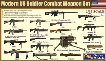 Modern US Soldier Combat Weapon Set