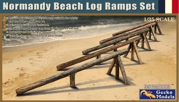 Normandy Beach Log Ramps Set 135 Plastic Model Kit