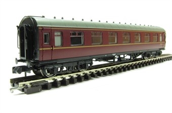 Stanier SK second corridor in BR Maroon M1766  N Gauge