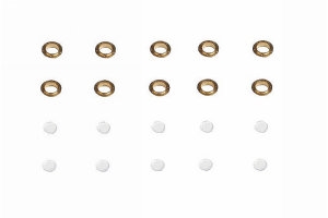 Brass Flanged Portholes (10) - 5x8mm