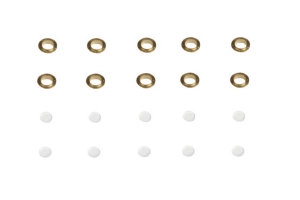 Brass Flanged Portholes (10) - 3x6mm