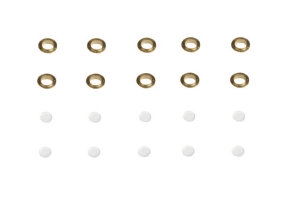 Brass Flanged Portholes (10) - 4x7mm