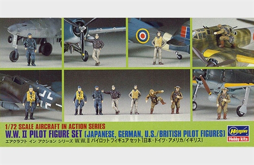 WWII Pilot Figure Set (Japanese, German, US, British)