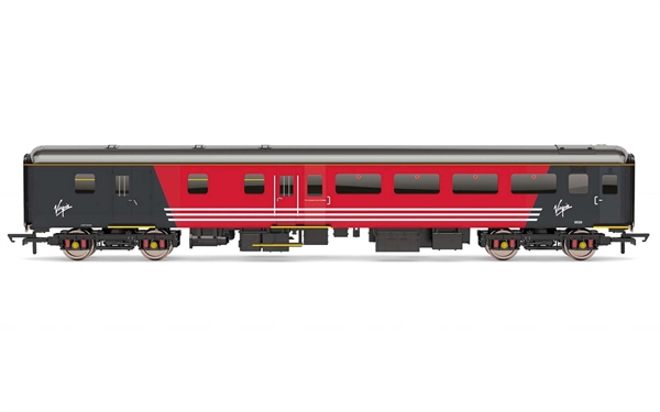 Hornby OO gauge Virgin Trains Mk.2F Brake Standard 2nd Class Open Coach No. 9539 Red Grey Livery (Era 9) - R4945