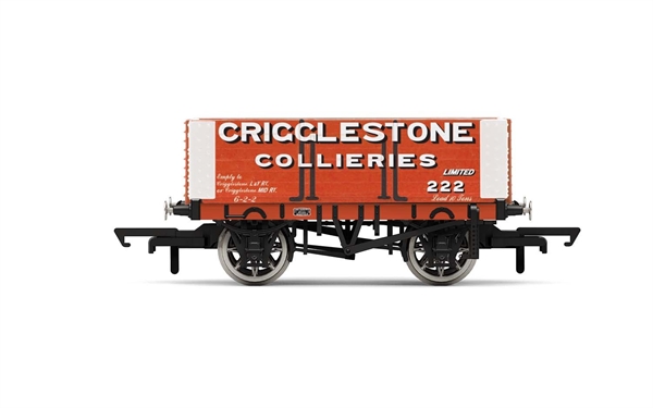 Hornby OO Gauge 6 Plank Wagon "Crigglestone Collieries" No. 222 (Era 2, Era 3) - R6949