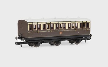 GWR, 6 Wheel Coach, 3rd Class, 2523 - Era 2/3