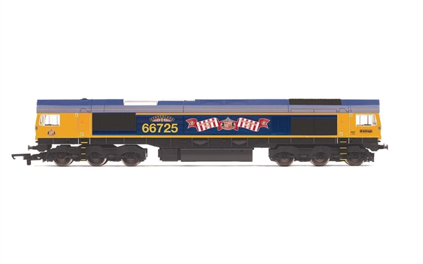 GBRf Class 66, Co-Co, 66725 'Sunderland' OO Gauge Diesel Locomotive (Era 11) - R3902