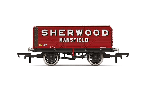 Hornby OO Gauge 7 Plank Open Wagon "Sherwood Colliery" No. 47 - R6903