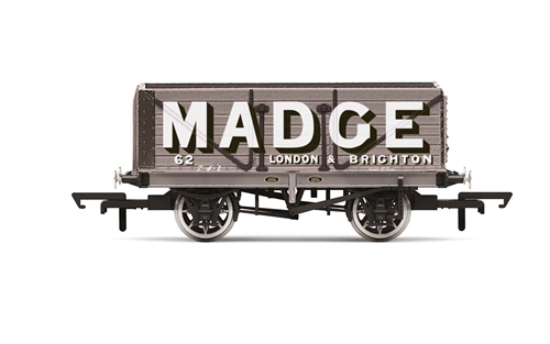 Hornby OO Gauge 7 Plank Open Wagon Madge No 62 Era 2  Era 3 - R6952