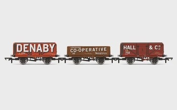 Triple Wagon Pack Denaby Colliery Leicester Co-Op amp Hall amp Co - Era 3