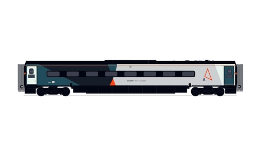 Hornby OO Gauge Avanti West Coast Pendolino Motor Standard Coach No69956 Black Grey Cyan Livery Era 11 - R40019