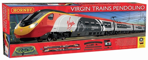 Virgin Trains Pendolino Alstom Branded Livery Hornby OO Gauge 4 Car Train Set with Class 390 390004 - R1155