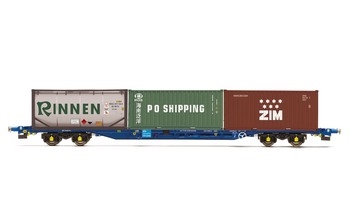 KFA Container Wagon with 2 x 20' Containers amp; 1 x 20' Tankta