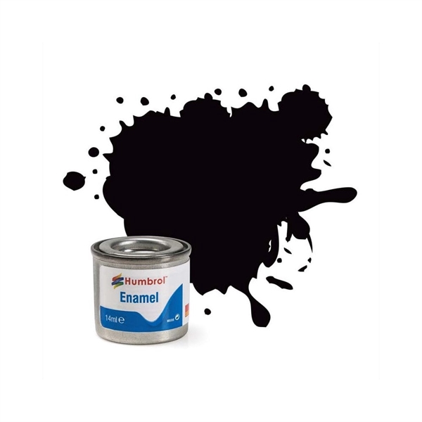 85 COAL BLACK 14ml SATIN Enamel Tinlet