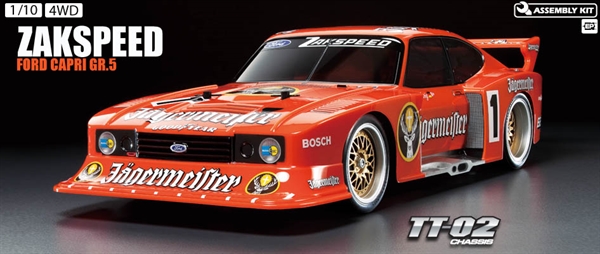 58590 Tamiya RC Zakspeed Ford Capri Gr.5 - TT02 Jagermeister
