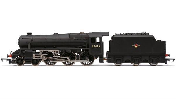 RailRoad BR, Class 5MT 'Black Five', 4-6-0, 45025 OO Gauge Steam Locomotive (Era 5) - R3494