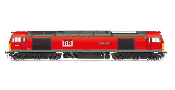 Hornby DB Cargo UK, Class 60, Co-Co, 60062 'Stainless Pioneer' OO Gauge Diesel Locomotive - R3885