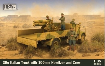 3Ro Italian Truck with 100mm Howitzer and Crew Figures