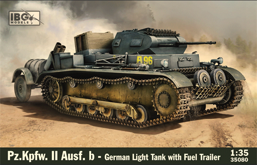 Pz.Kpfw. II Ausf. b - German Light Tank with fuel trailer