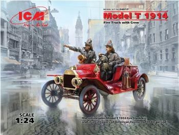 Model T 1914 fire truck with crew