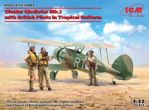 Gloster Gladiator Mk.I with British Pilots in Tropical Uniform