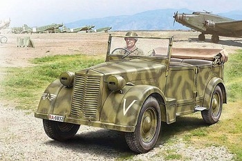 Fiat 508 CM Coloniale Staff Car 1/35 Plastic Model Kit