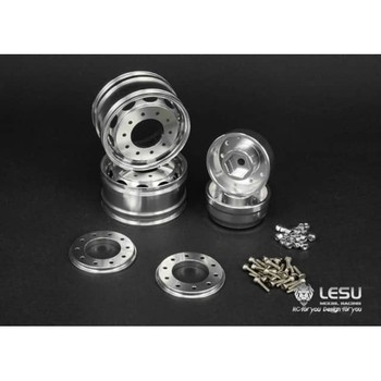 Lesu 1/14 Trailer Wheels (Pair) - Oval Holes