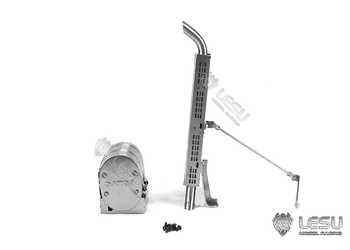 Lesu 1/14 Exhaust silencer and vertical stack for Volvo VM/FE