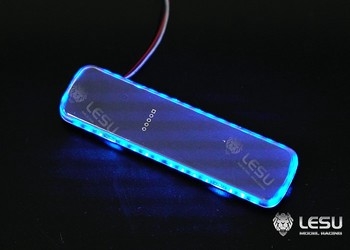 Lesu Short rectangular roof light beacon (Blue)