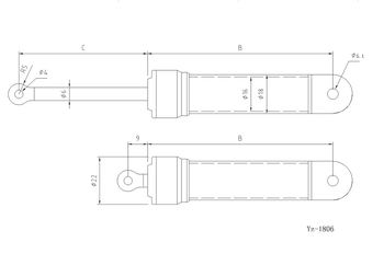 LESU 124x80mm hydraulic ram