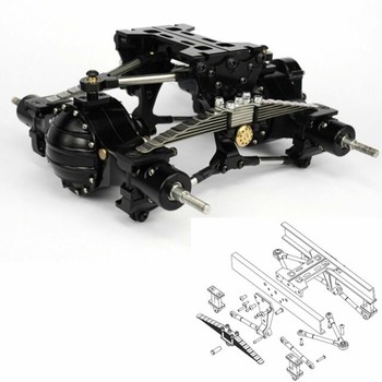 Lesu 1/14 Standard Height Leaf Spring Dual Rear Axle Suspension System