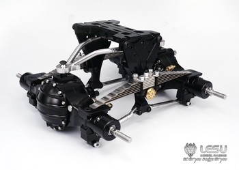 Lesu 1/14 9mm Raised Leaf Spring Dual Rear Axle Suspension System