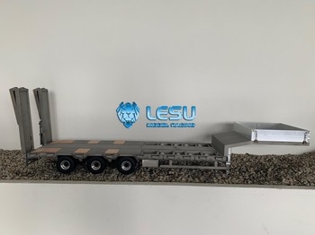 Lesu 1/14 3 Axle Low Loader Trailer With Hydraulic Tail Ramps