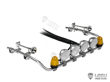 Roof light bar with beacons and air horns for Scania 770S (Round type)