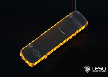 Lesu Short rectangular roof light beacon Yellow