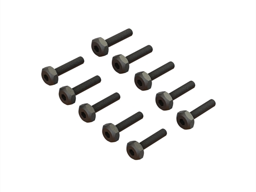 M25x12mm 55mm Hex Head 10pcs