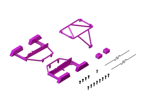 Desert Truck Body Roll Cage Set Purple GROM