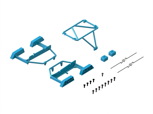 Desert Truck Body Roll Cage Set Blue GROM