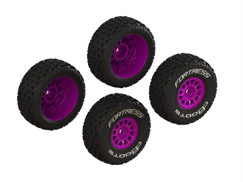 dBoots FORTRESS Glued Tire Set Purple 2 Pairs