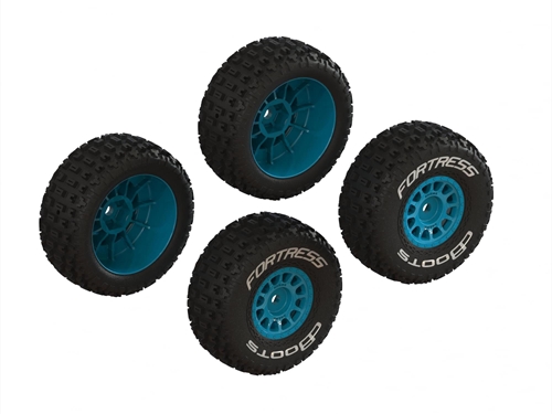 dBoots FORTRESS Glued Tire Set Blue 2 Pairs