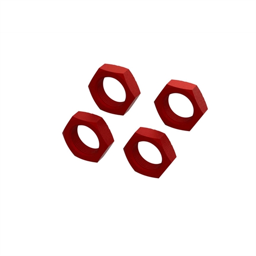 Aluminum Wheel Nut 24mm Red 4