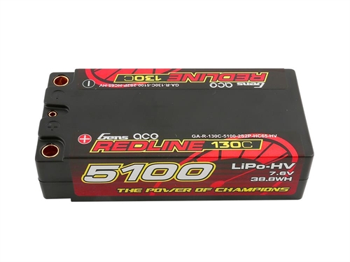Li-Po HV Car Hard Case 2S2P 76V 5100mAh 130C RL Short 5mm