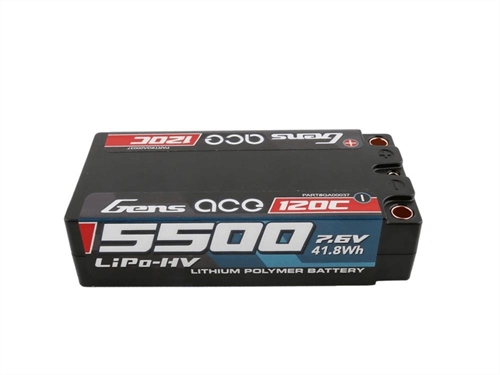 Li-Po HV Car Hard Case 2S2P 76V 5500mAh 120C Short 5mm