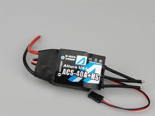 Brushless Motor Controller 40A w/ Heat Sink